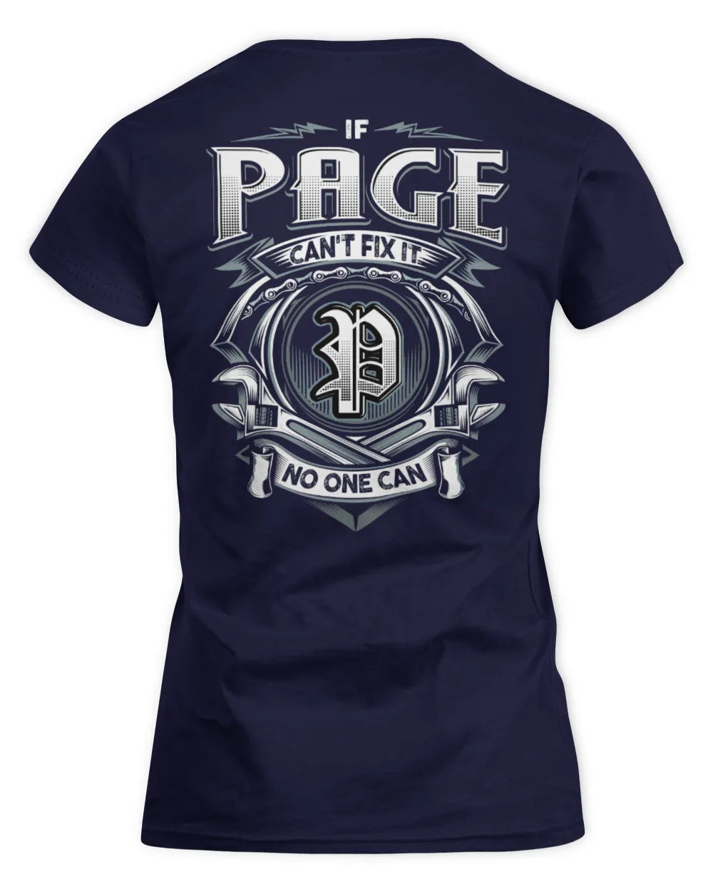 PAGE AP81-K4-626 - Personalized Ahmed Quote Apparel “If Ahmed Can't Fix It, No One Can” - Women's Standard T-Shirt - Navy