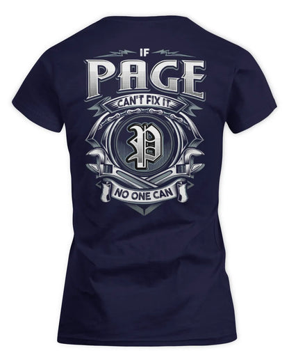PAGE AP81-K4-626 - Personalized Ahmed Quote Apparel “If Ahmed Can't Fix It, No One Can” - Women's Standard T-Shirt - Navy