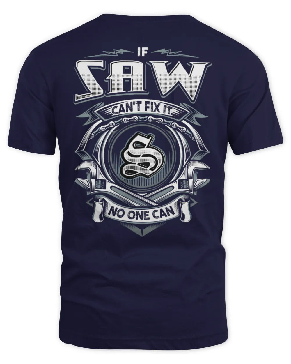 SAW AP81-K4-626 - Personalized Ahmed Quote Apparel “If Ahmed Can't Fix It, No One Can” - Unisex Standard T-Shirt - Navy