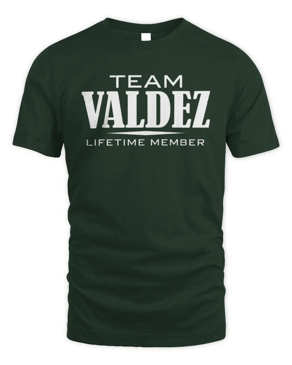 VALDEZ BL62-K4-128 - Personalized “Team NAME Lifetime Member” - Unisex Standard T-Shirt - Forest Green