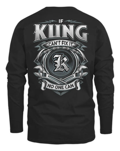 KUNG AP81-K4-626 - Personalized Ahmed Quote Apparel “If Ahmed Can't Fix It, No One Can” - Men's Long Sleeved T-Shirt - Black