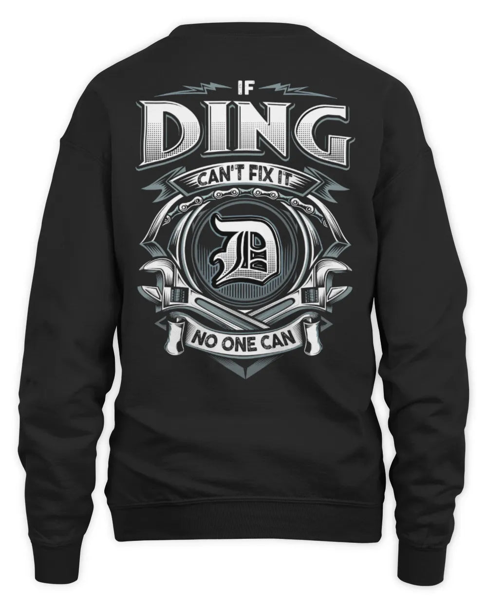 DING AP81-K4-626 - Personalized Ahmed Quote Apparel “If Ahmed Can't Fix It, No One Can” - Unisex Sweatshirt - Black