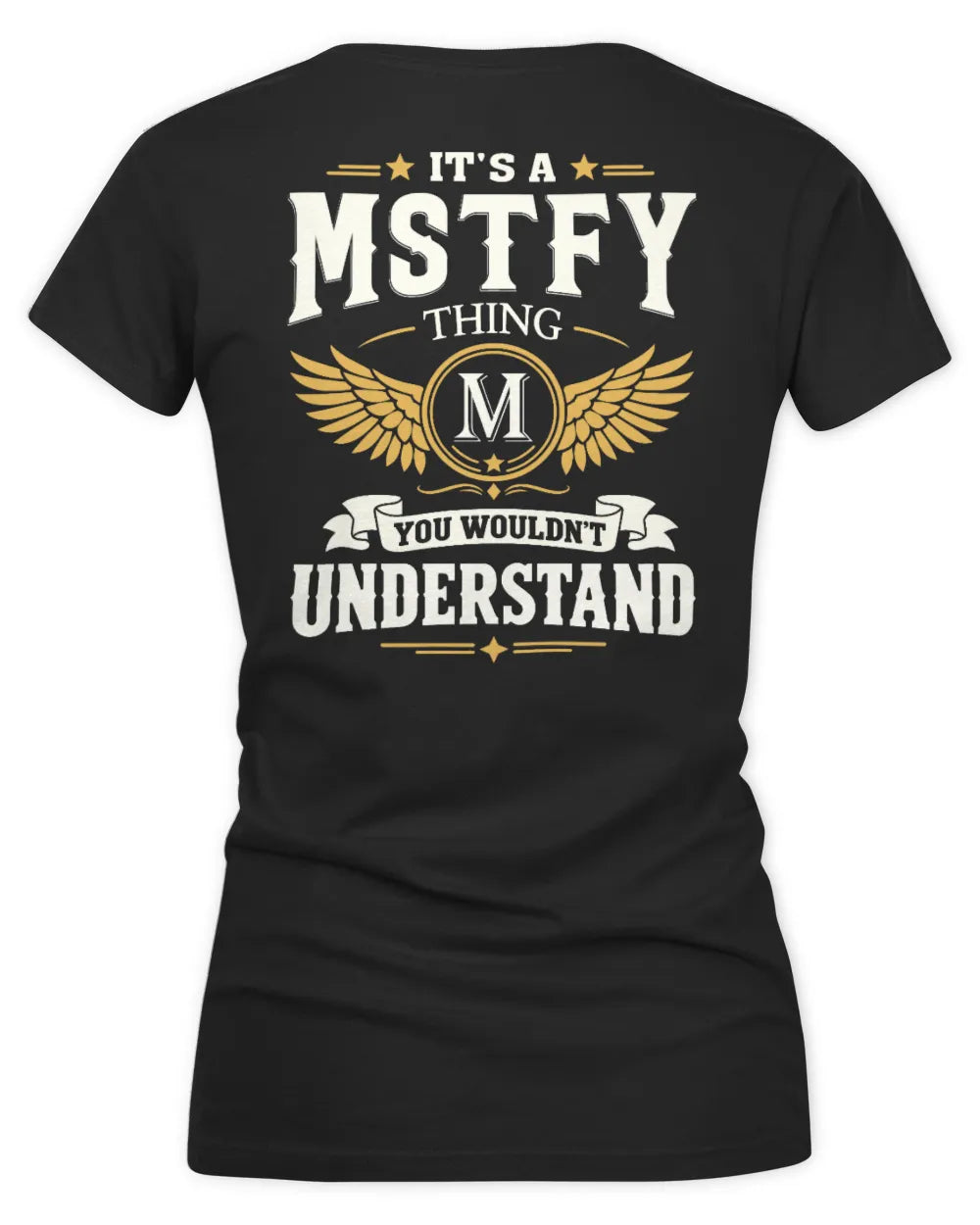 MSTFY KT06-M008 It’s a [NAME] Thing – You Wouldn’t Understand | Personalized Vintage T-Shirt - Women's V-Neck T-Shirt - Black