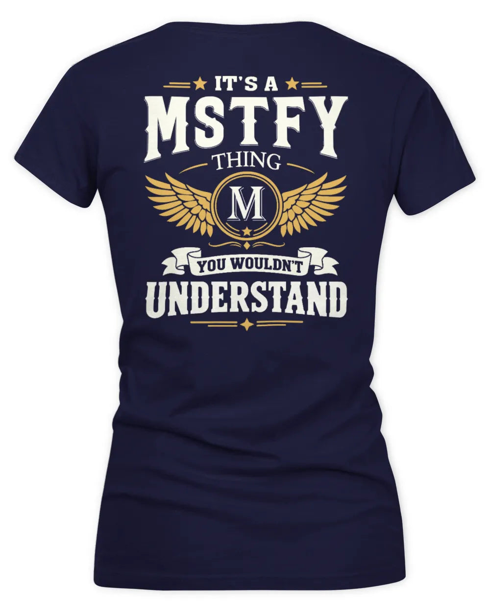 MSTFY KT06-M008 It’s a [NAME] Thing – You Wouldn’t Understand | Personalized Vintage T-Shirt - Women's V-Neck T-Shirt - Navy