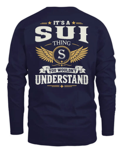 SUI KT06-M008 It’s a [NAME] Thing – You Wouldn’t Understand | Personalized Vintage T-Shirt - Men's Long Sleeved T-Shirt - Navy