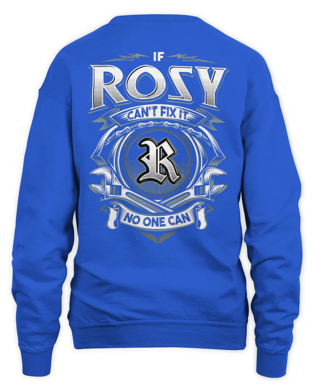 ROSY AP81-K4-626 - Personalized Ahmed Quote Apparel “If Ahmed Can't Fix It, No One Can” - Unisex Sweatshirt - Royal