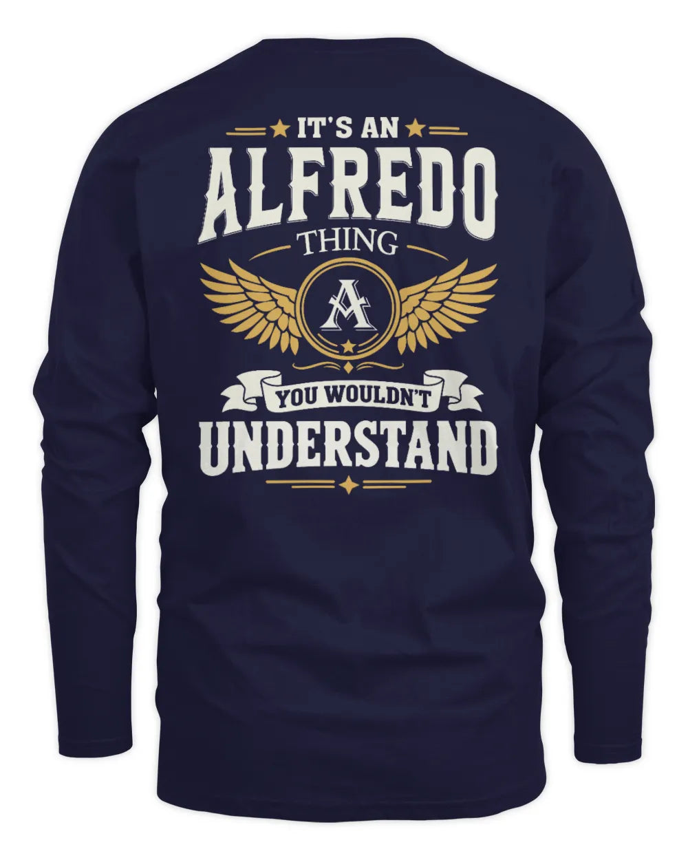 ALFREDO KT06-M008 It’s a [NAME] Thing – You Wouldn’t Understand | Personalized Vintage T-Shirt - Men's Long Sleeved T-Shirt - Navy