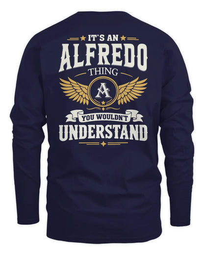 ALFREDO KT06-M008 It’s a [NAME] Thing – You Wouldn’t Understand | Personalized Vintage T-Shirt - Men's Long Sleeved T-Shirt - Navy