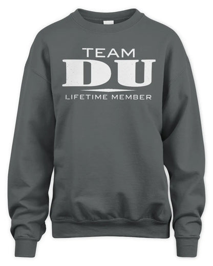 DU BL62-K4-128 - Personalized “Team NAME Lifetime Member” - Unisex Sweatshirt - Charcoal