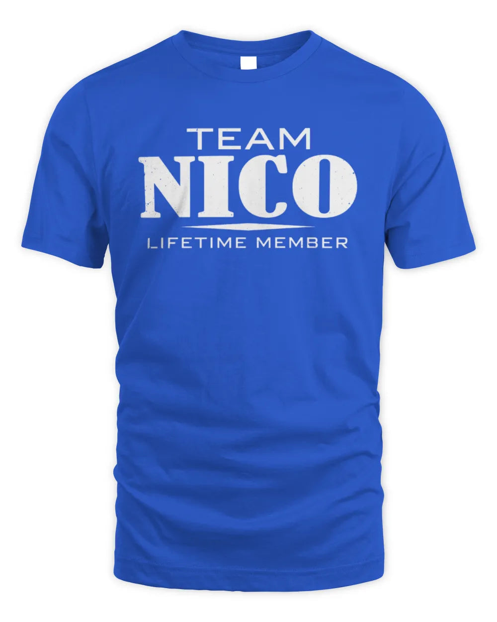 NICO BL62-K4-128 - Personalized “Team NAME Lifetime Member” - Unisex Standard T-Shirt - Royal
