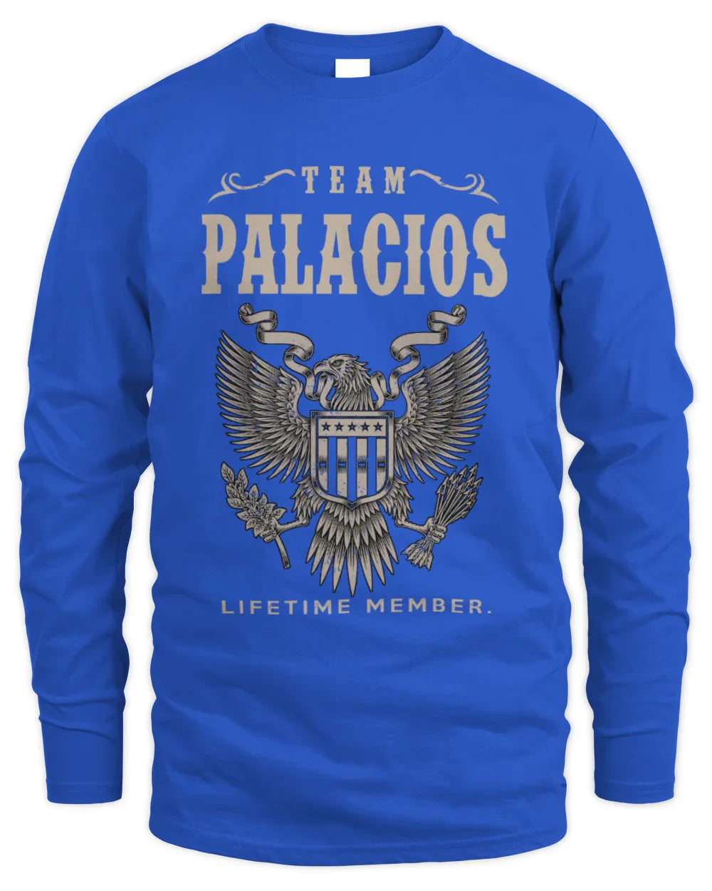 PALACIOS TP06-K82 – Personalized Classic Style Apparel “Team NAME Lifetime Member” - Men's Long Sleeved T-Shirt - Royal