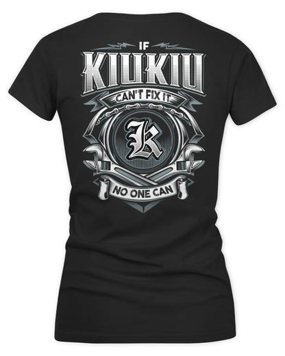 KIUKIU AP81-K4-626 - Personalized Ahmed Quote Apparel “If Ahmed Can't Fix It, No One Can” - Women's V-Neck T-Shirt - Black
