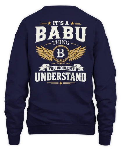 BABU KT06-M008 It’s a [NAME] Thing – You Wouldn’t Understand | Personalized Vintage T-Shirt - Unisex Sweatshirt - Navy