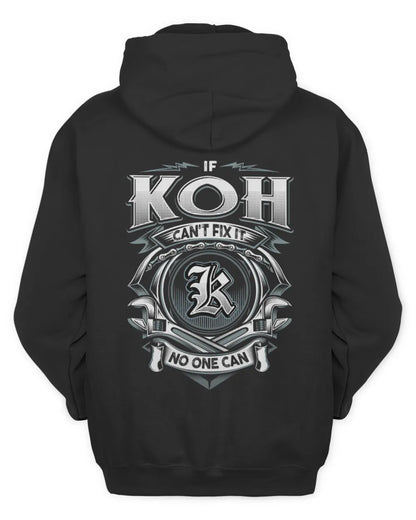 KOH AP81-K4-626 - Personalized Ahmed Quote Apparel “If Ahmed Can't Fix It, No One Can” - Unisex Hoodie - Black