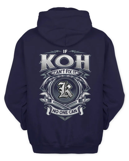 KOH AP81-K4-626 - Personalized Ahmed Quote Apparel “If Ahmed Can't Fix It, No One Can” - Unisex Hoodie - Navy