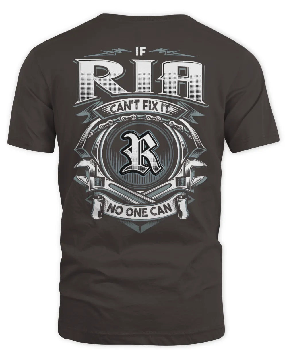 RIA AP81-K4-626 - Personalized Ahmed Quote Apparel “If Ahmed Can't Fix It, No One Can” - Unisex Standard T-Shirt - Dark Chocolate
