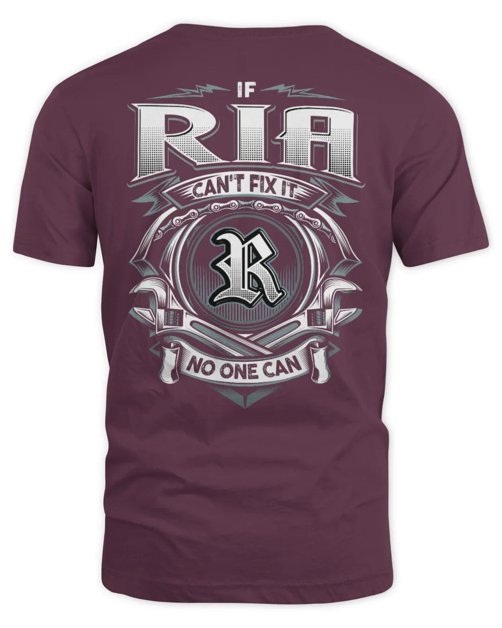 RIA AP81-K4-626 - Personalized Ahmed Quote Apparel “If Ahmed Can't Fix It, No One Can” - Unisex Standard T-Shirt - Maroon