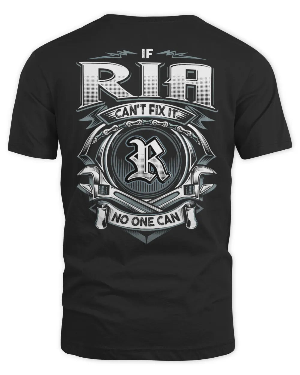 RIA AP81-K4-626 - Personalized Ahmed Quote Apparel “If Ahmed Can't Fix It, No One Can” - Unisex Standard T-Shirt - Black