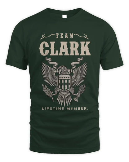 CLARK TP06-K82 – Personalized Classic Style Apparel “Team NAME Lifetime Member” - Unisex Standard T-Shirt - Forest Green