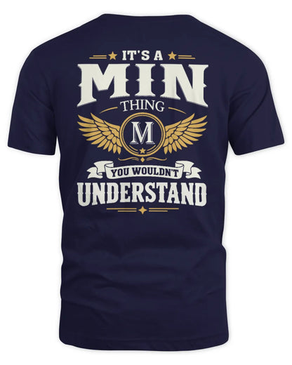 MIN KT06-M008 It’s a [NAME] Thing – You Wouldn’t Understand | Personalized Vintage T-Shirt - Unisex Standard T-Shirt - Navy