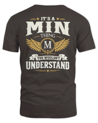 MIN KT06-M008 It’s a [NAME] Thing – You Wouldn’t Understand | Personalized Vintage T-Shirt - Unisex Standard T-Shirt - Dark Chocolate
