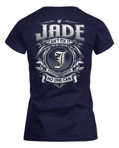 JADE AP81-K4-626 - Personalized Ahmed Quote Apparel “If Ahmed Can't Fix It, No One Can” - Women's Standard T-Shirt - Navy