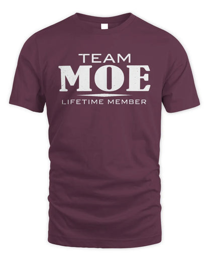 MOE BL62-K4-128 - Personalized “Team NAME Lifetime Member” - Unisex Standard T-Shirt - Maroon