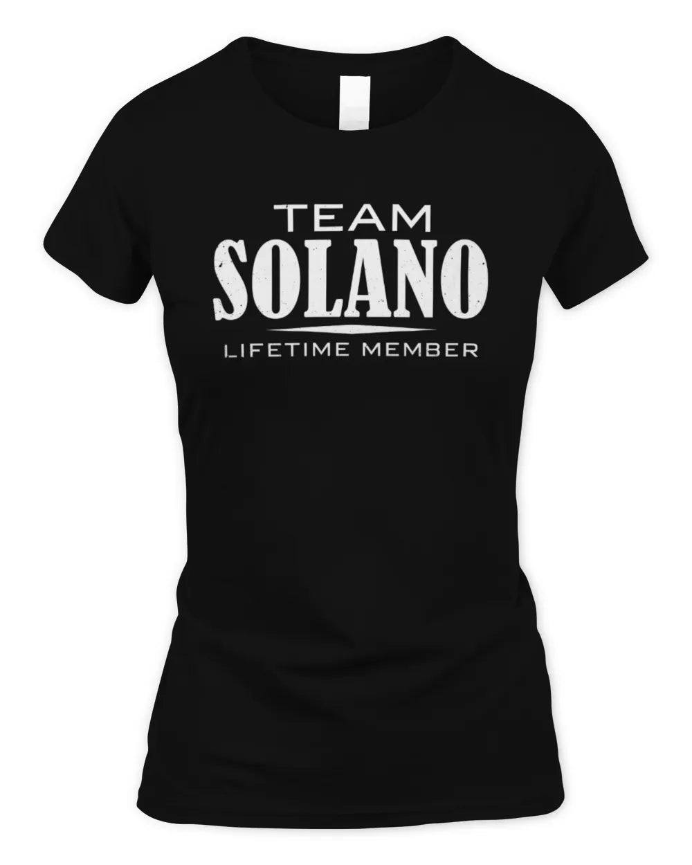 SOLANO BL62-K4-128 - Personalized “Team NAME Lifetime Member” - Women's Standard T-Shirt - Black