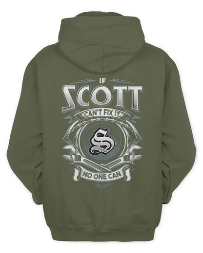 SCOTT AP81-K4-626 - Personalized Ahmed Quote Apparel “If Ahmed Can't Fix It, No One Can” - Unisex Hoodie - Military Green