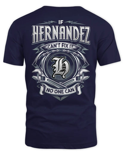HERNANDEZ AP81-K4-626 - Personalized Ahmed Quote Apparel “If Ahmed Can't Fix It, No One Can” - Unisex Standard T-Shirt - Navy