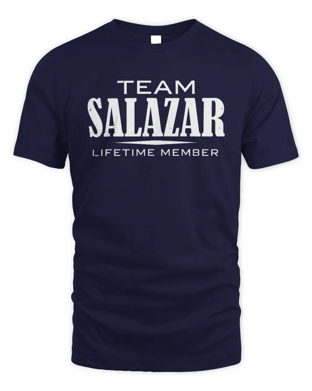 SALAZAR BL62-K4-128 - Personalized “Team NAME Lifetime Member” - Unisex Standard T-Shirt - Navy