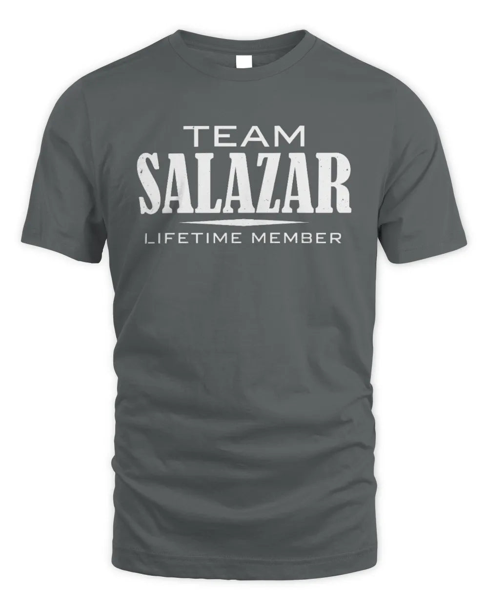 SALAZAR BL62-K4-128 - Personalized “Team NAME Lifetime Member” - Unisex Standard T-Shirt - Charcoal