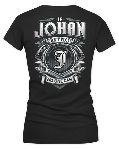 JOHAN AP81-K4-626 - Personalized Ahmed Quote Apparel “If Ahmed Can't Fix It, No One Can” - Women's V-Neck T-Shirt - Black