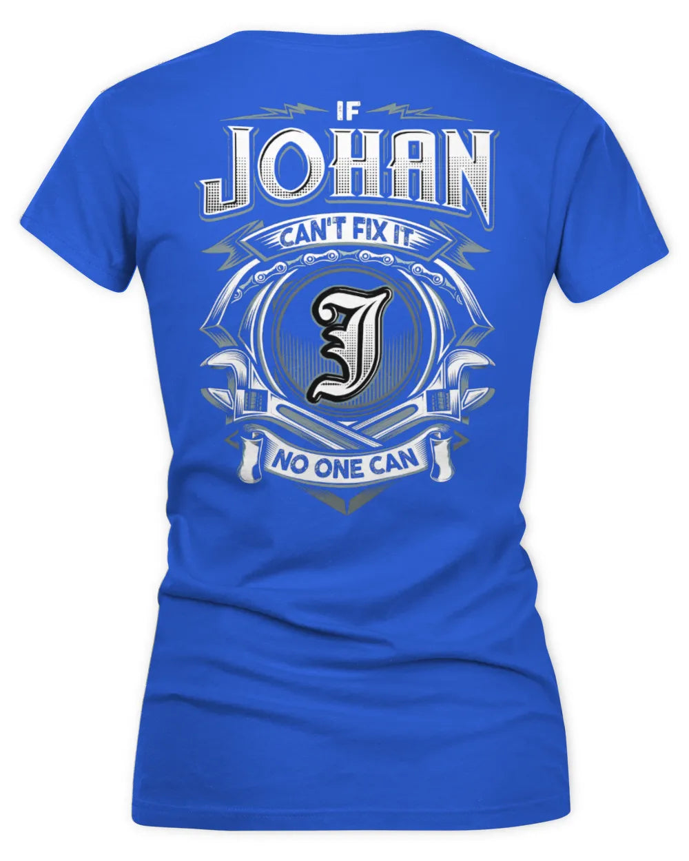 JOHAN AP81-K4-626 - Personalized Ahmed Quote Apparel “If Ahmed Can't Fix It, No One Can” - Women's V-Neck T-Shirt - Royal