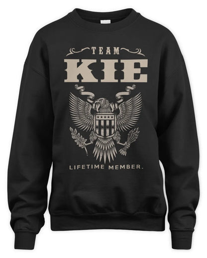 KIE TP06-K82 – Personalized Classic Style Apparel “Team NAME Lifetime Member” - Unisex Sweatshirt - Black