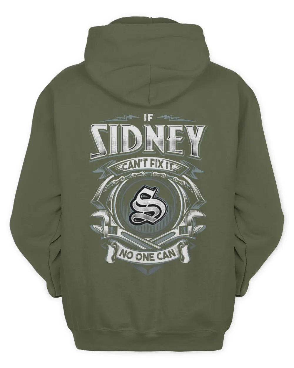 SIDNEY AP81-K4-626 - Personalized Ahmed Quote Apparel “If Ahmed Can't Fix It, No One Can” - Unisex Hoodie - Military Green