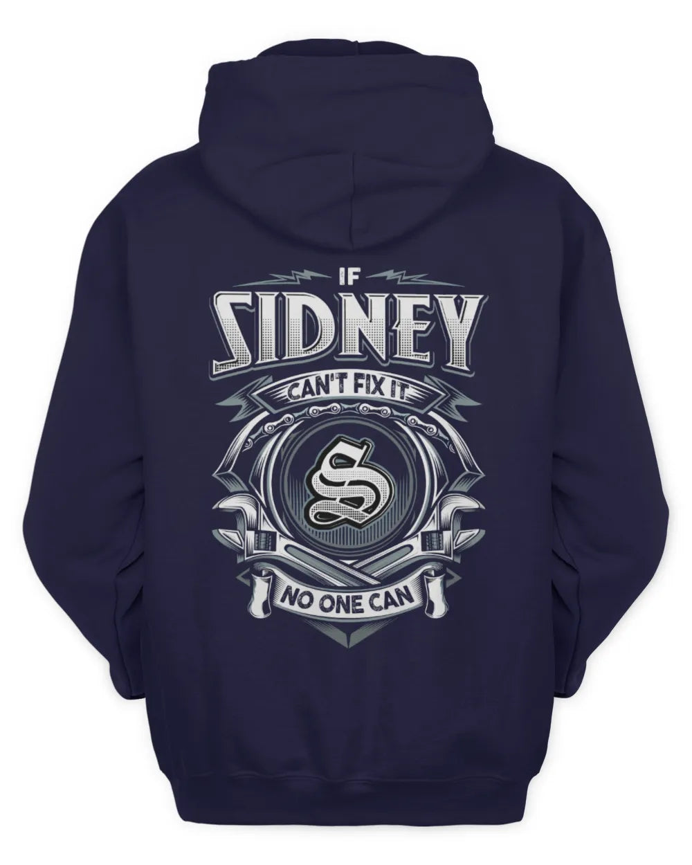 SIDNEY AP81-K4-626 - Personalized Ahmed Quote Apparel “If Ahmed Can't Fix It, No One Can” - Unisex Hoodie - Navy