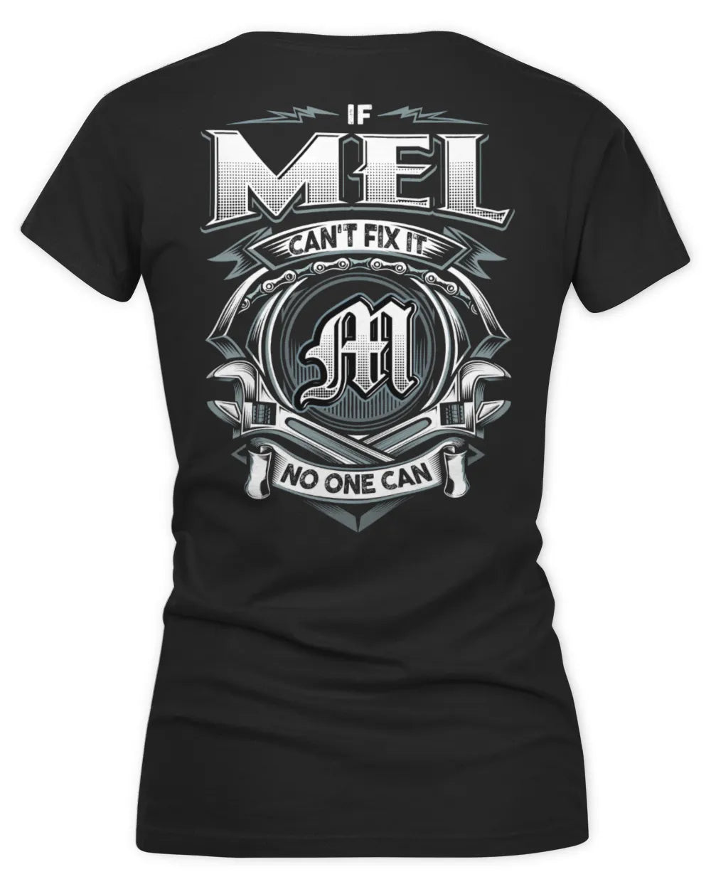MEL AP81-K4-626 - Personalized Ahmed Quote Apparel “If Ahmed Can't Fix It, No One Can” - Women's V-Neck T-Shirt - Black