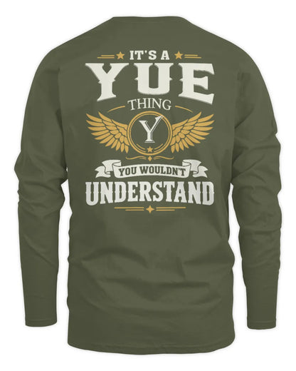 YUE KT06-M008 It’s a [NAME] Thing – You Wouldn’t Understand | Personalized Vintage T-Shirt - Men's Long Sleeved T-Shirt - Military Green