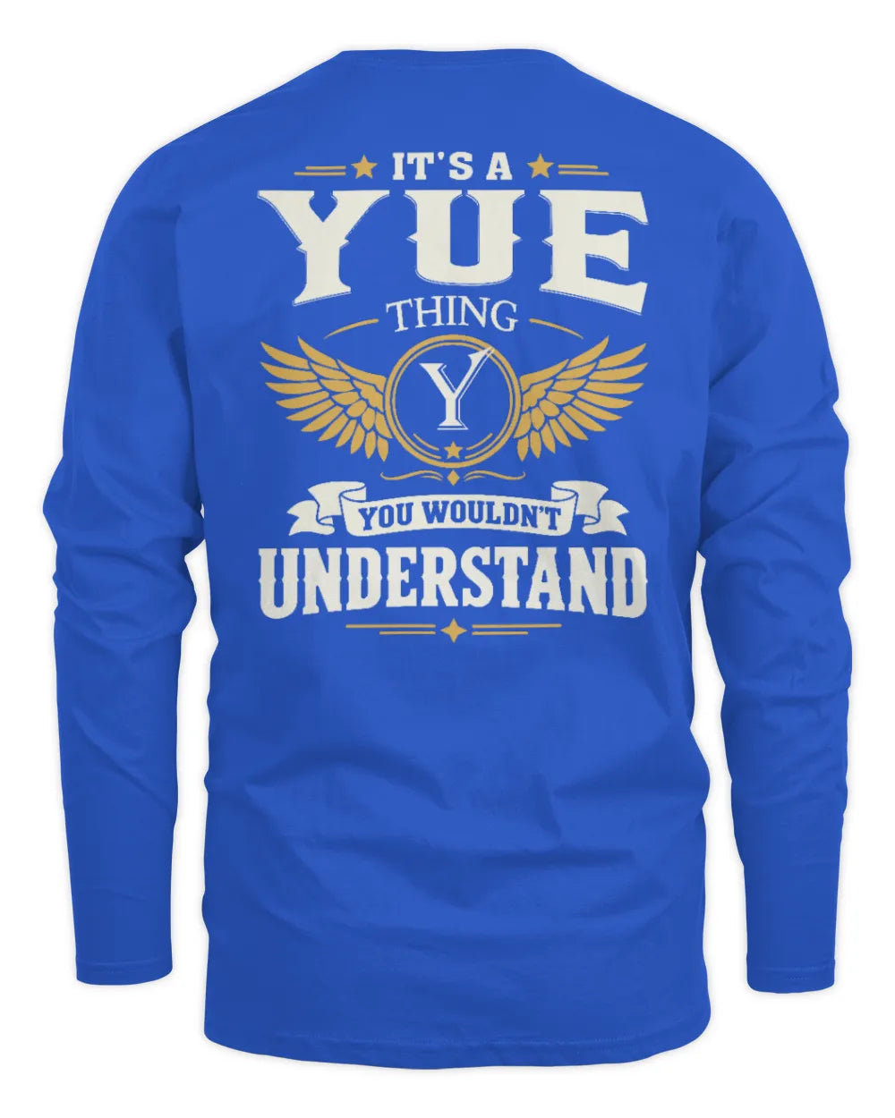 YUE KT06-M008 It’s a [NAME] Thing – You Wouldn’t Understand | Personalized Vintage T-Shirt - Men's Long Sleeved T-Shirt - Royal