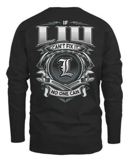 LIU AP81-K4-626 - Personalized Ahmed Quote Apparel “If Ahmed Can't Fix It, No One Can” - Men's Long Sleeved T-Shirt - Black