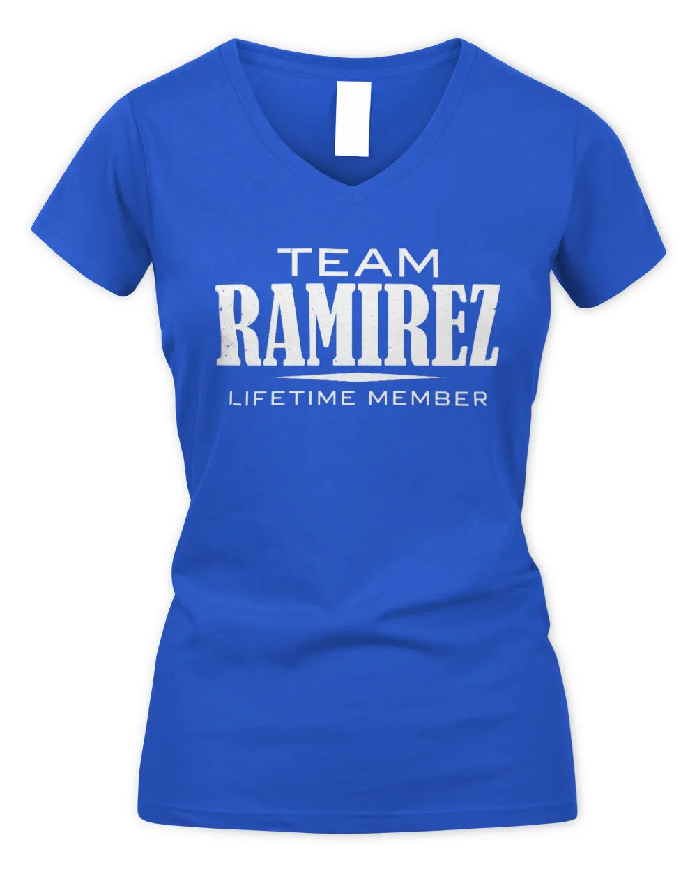 RAMIREZ BL62-K4-128 - Personalized “Team NAME Lifetime Member” - Women's V-Neck T-Shirt - Royal
