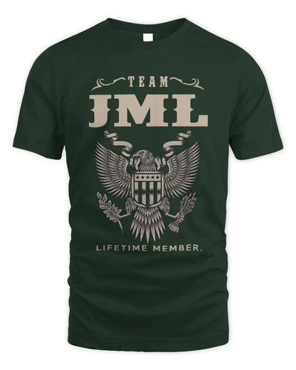 JML TP06-K82 – Personalized Classic Style Apparel “Team NAME Lifetime Member” - Unisex Standard T-Shirt - Forest Green