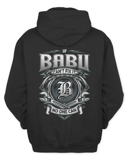 BABU AP81-K4-626 - Personalized Ahmed Quote Apparel “If Ahmed Can't Fix It, No One Can” - Unisex Hoodie - Black