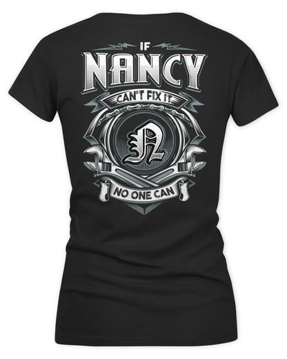 NANCY AP81-K4-626 - Personalized Ahmed Quote Apparel “If Ahmed Can't Fix It, No One Can” - Women's V-Neck T-Shirt - Black