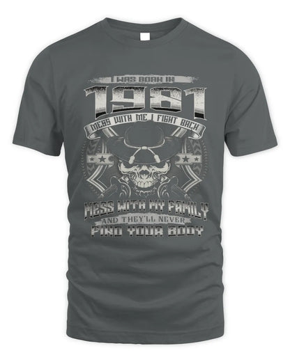 1981 HH89-K2 – Protective Family Quote T-Shirt - Unisex Standard T-Shirt - Charcoal