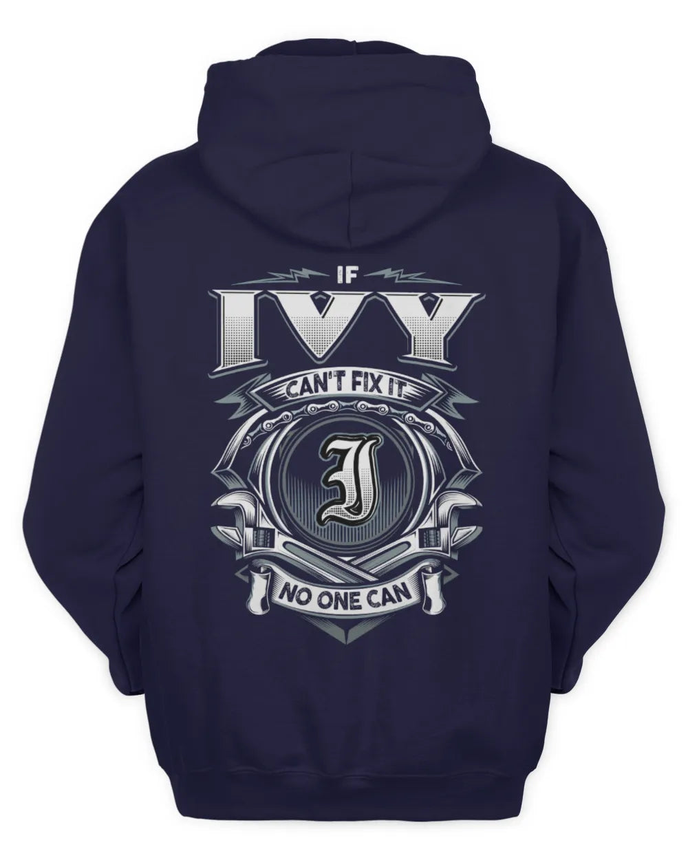 IVY AP81-K4-626 - Personalized Ahmed Quote Apparel “If Ahmed Can't Fix It, No One Can” - Unisex Hoodie - Navy