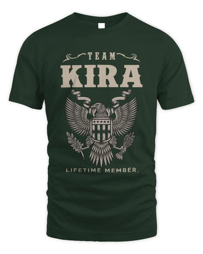 KIRA TP06-K82 – Personalized Classic Style Apparel “Team NAME Lifetime Member” - Unisex Standard T-Shirt - Forest Green