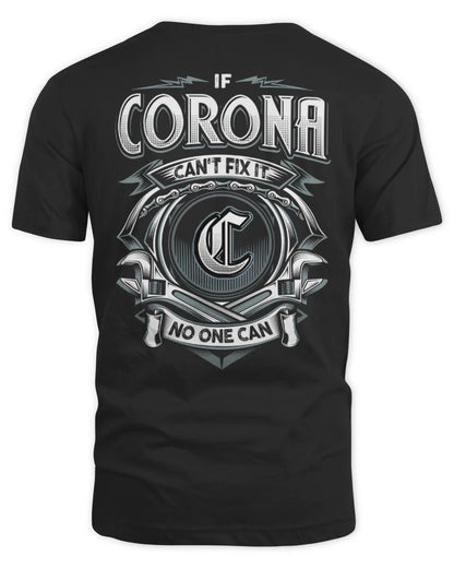 CORONA AP81-K4-626 - Personalized Ahmed Quote Apparel “If Ahmed Can't Fix It, No One Can” - Unisex Standard T-Shirt - Black