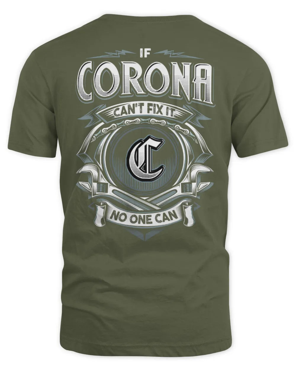 CORONA AP81-K4-626 - Personalized Ahmed Quote Apparel “If Ahmed Can't Fix It, No One Can” - Unisex Standard T-Shirt - Military Green